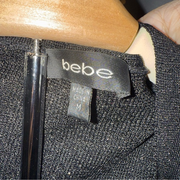 Bebe Black Glitter Cover Up Light Jacket - Picture 2 of 3